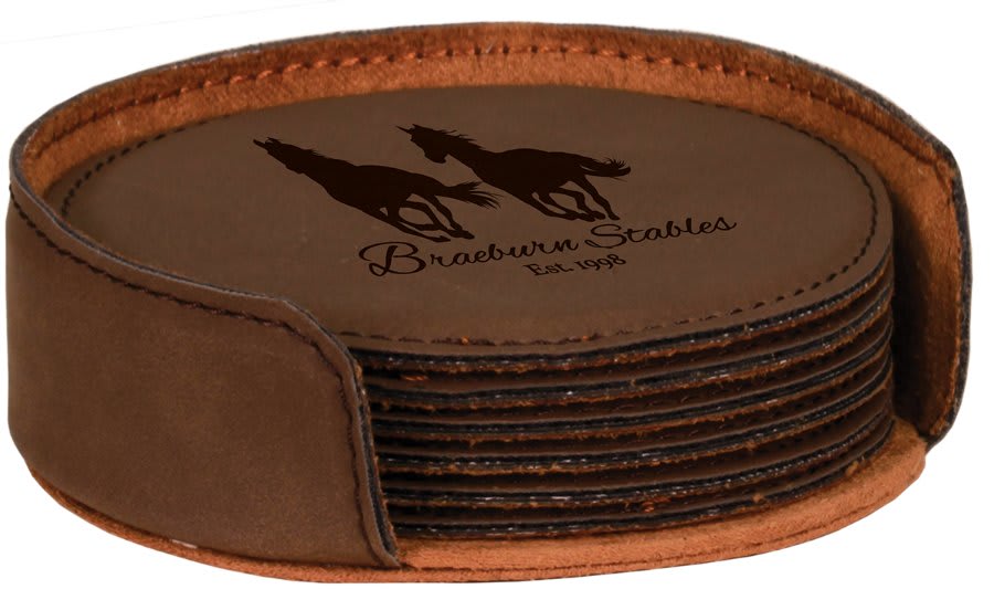 Leatherette 6 Coaster Set - CST19