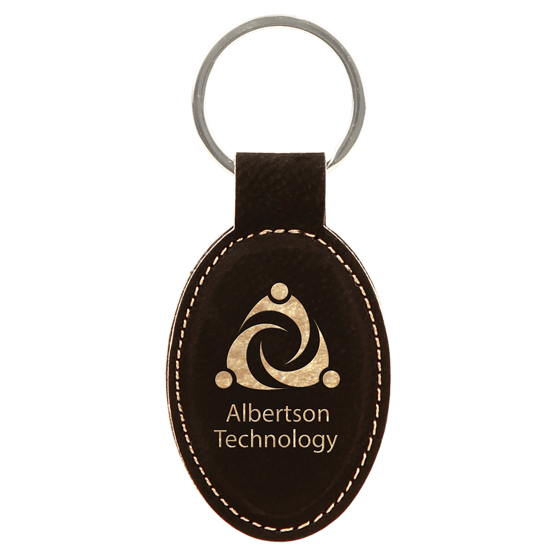 Leatherette Oval Keychain - KCL01