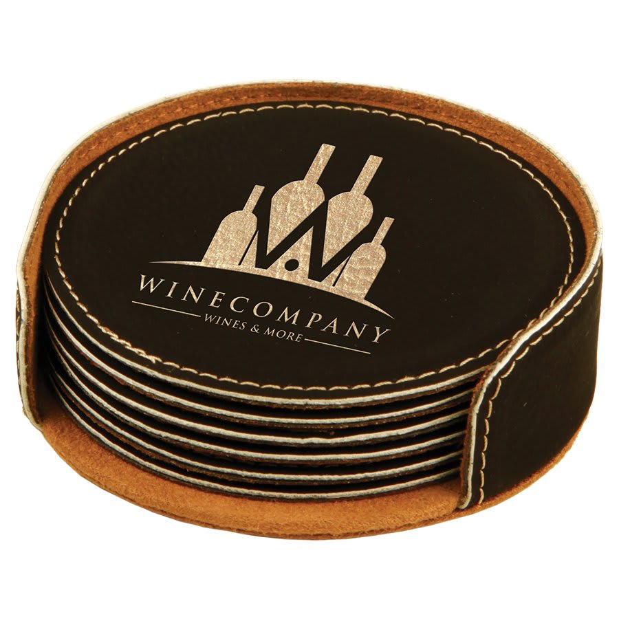 Leatherette 6 Coaster Set - CST19
