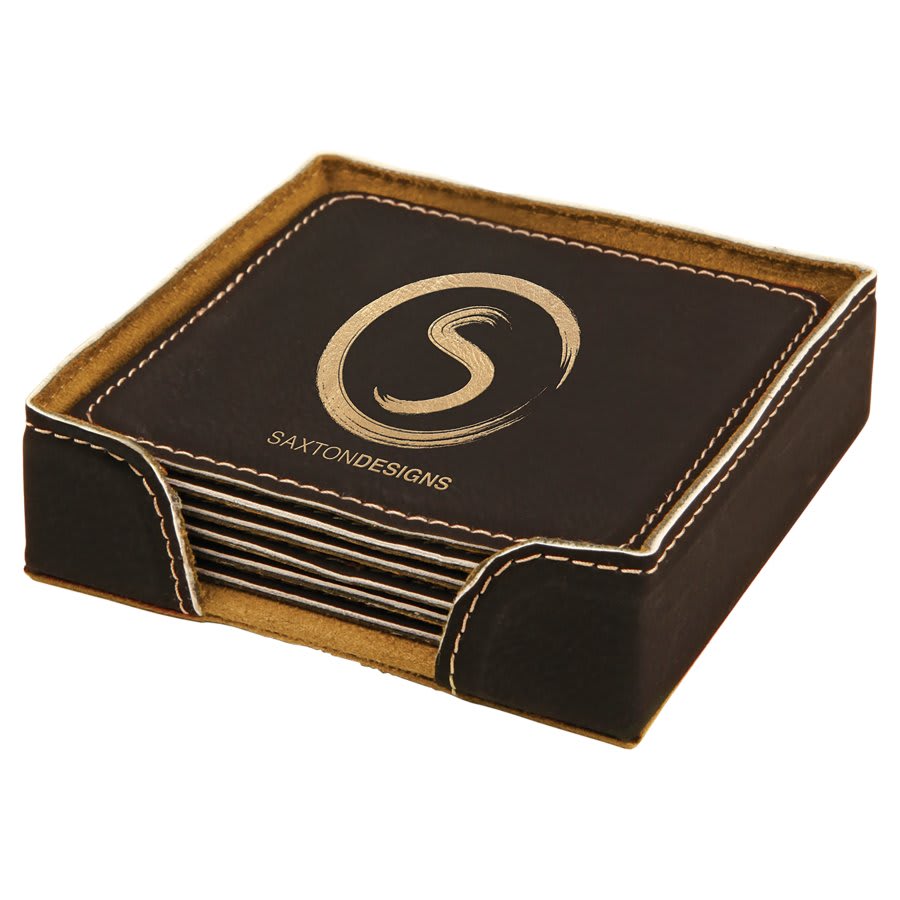 Leatherette 6 Coaster Set - CST19