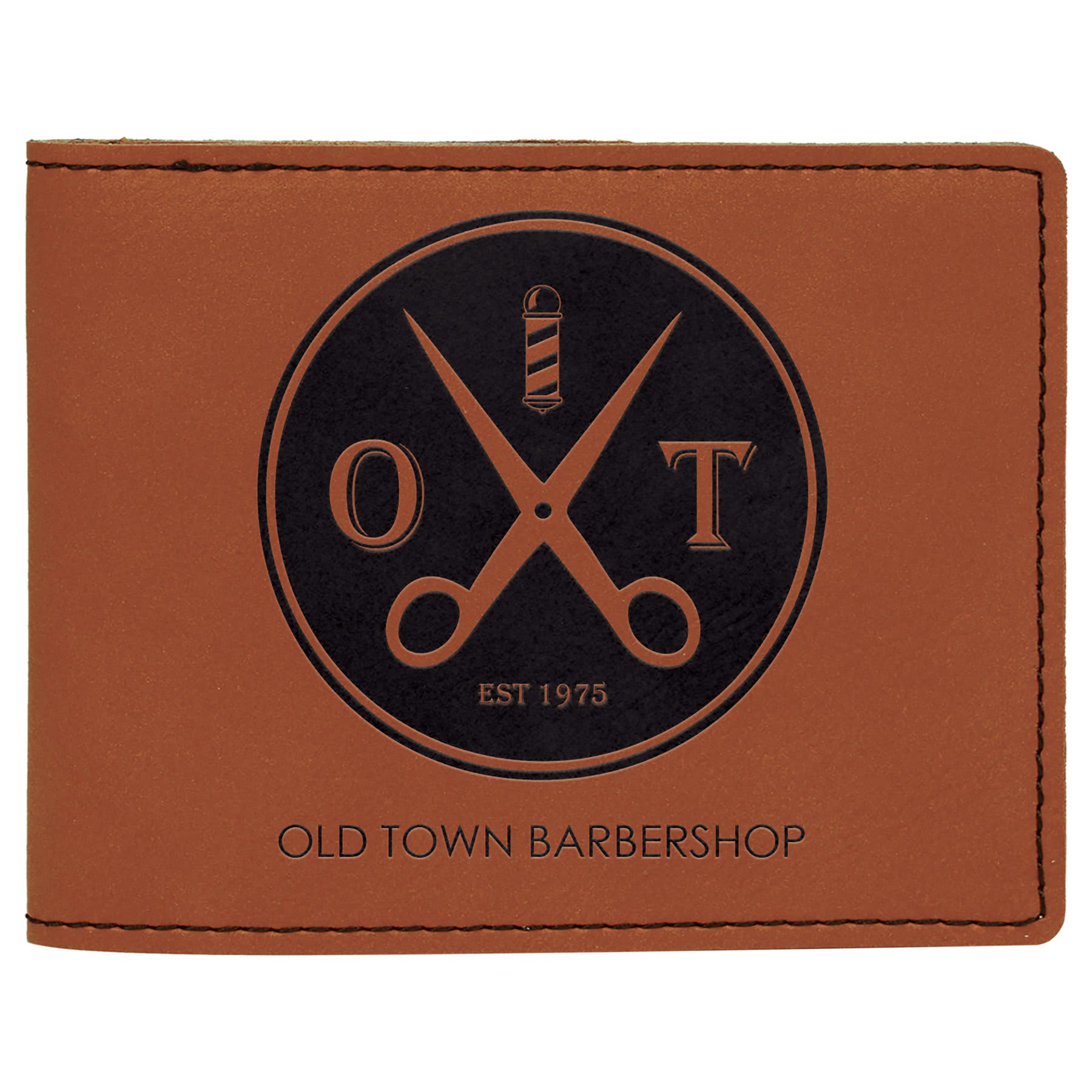 4.5" x 3.5" Rawhide Leatherette Bifold Wallet