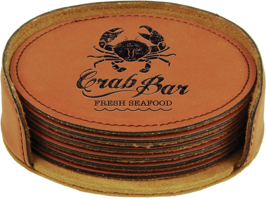 Leatherette 6 Coaster Set - CST19