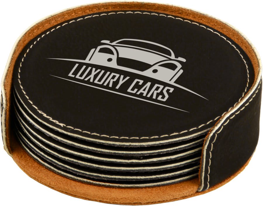 Leatherette 6 Coaster Set - CST19