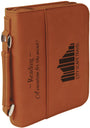 Rawhide Leatherette Book/Bible Cover with Handle & Zipper