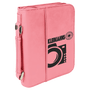 Pink Leatherette Book/Bible Cover with Handle & Zipper