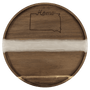 Round Acacia Serving Tray with Inlaid Resin
