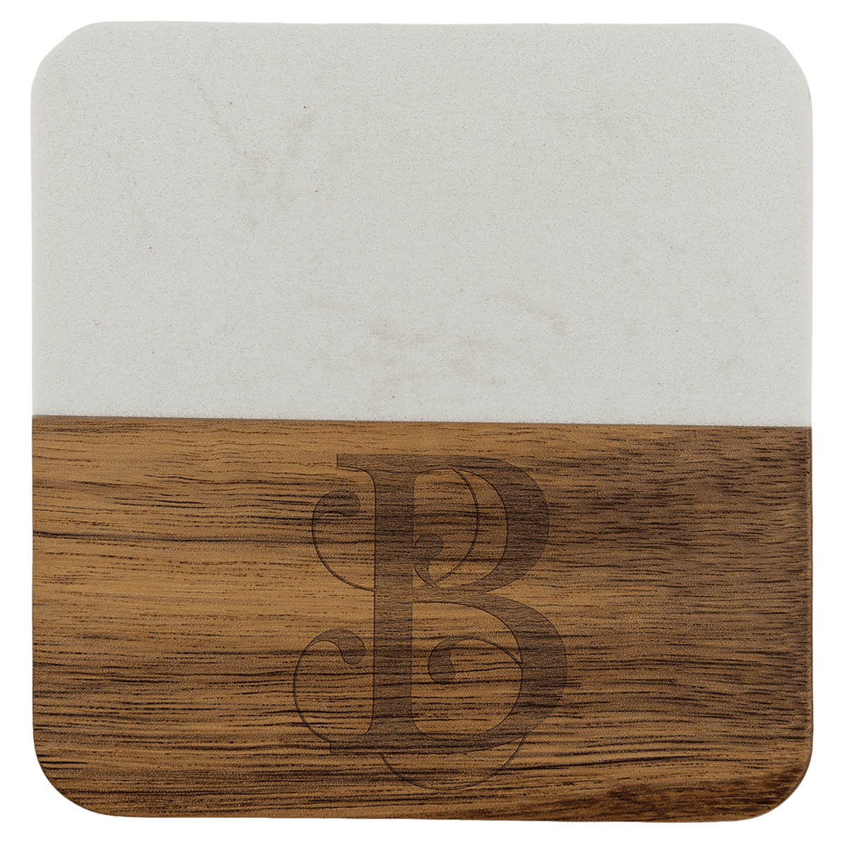 Acacia and Marble Coaster