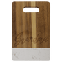 Acacia and Marble Cutting Board with Handle