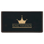 6.75" x 3.5" Black/Gold Leatherette Checkbook Cover