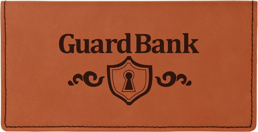 6.75" x 3.5" Rawhide Leatherette Checkbook Cover