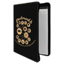 Black/Gold with Zipper Leatherette Portfolio with Notepad