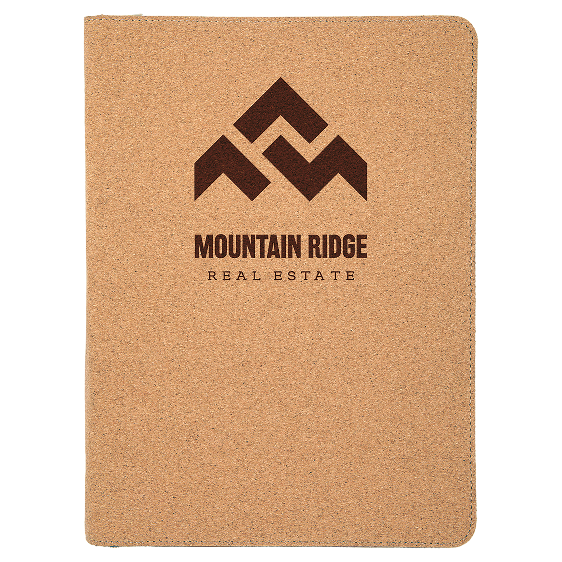 9.5" x 12" Cork with Zipper Portfolio with Notepad