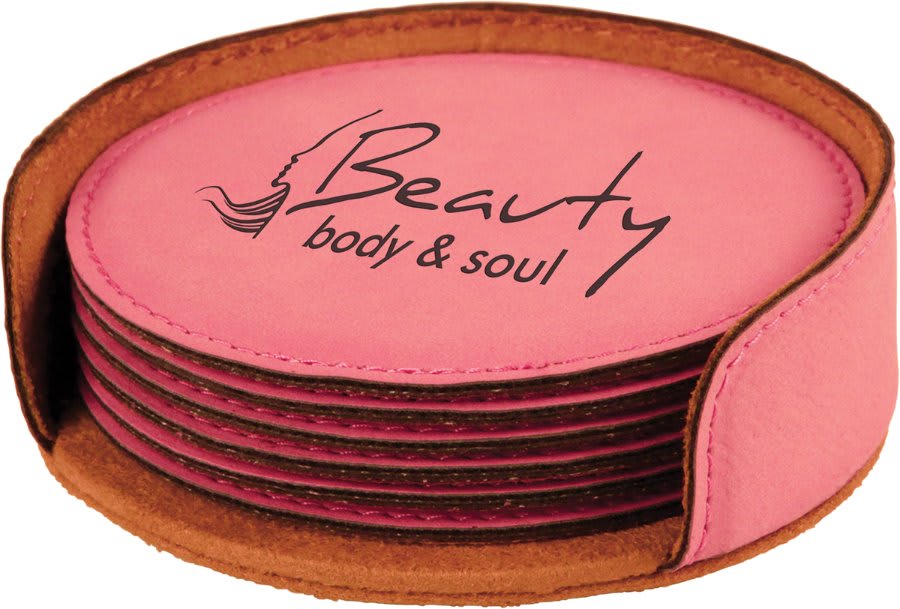 Leatherette 6 Coaster Set - CST19