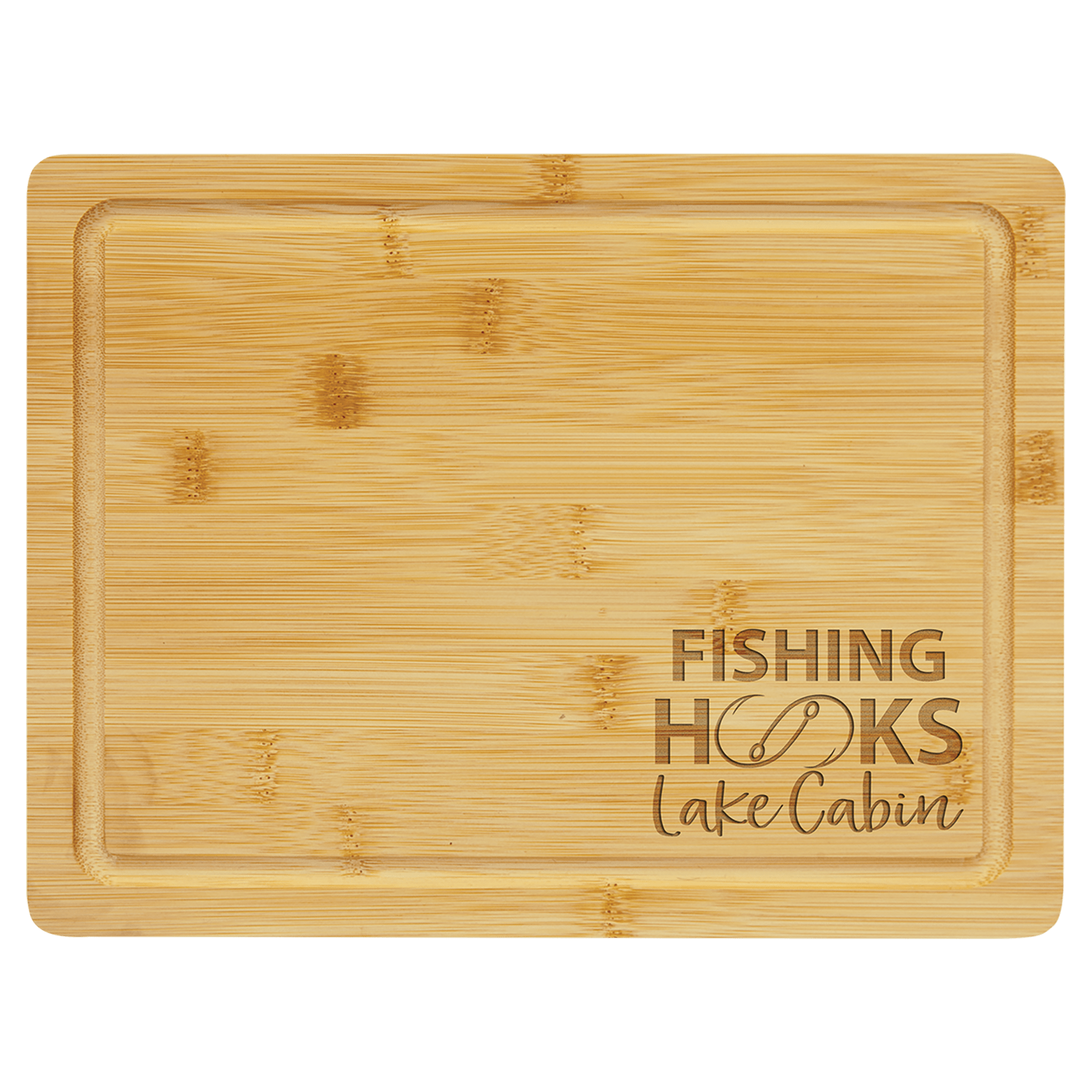 11.5" x 8.75" Bamboo Cutting Board with Drip Ring