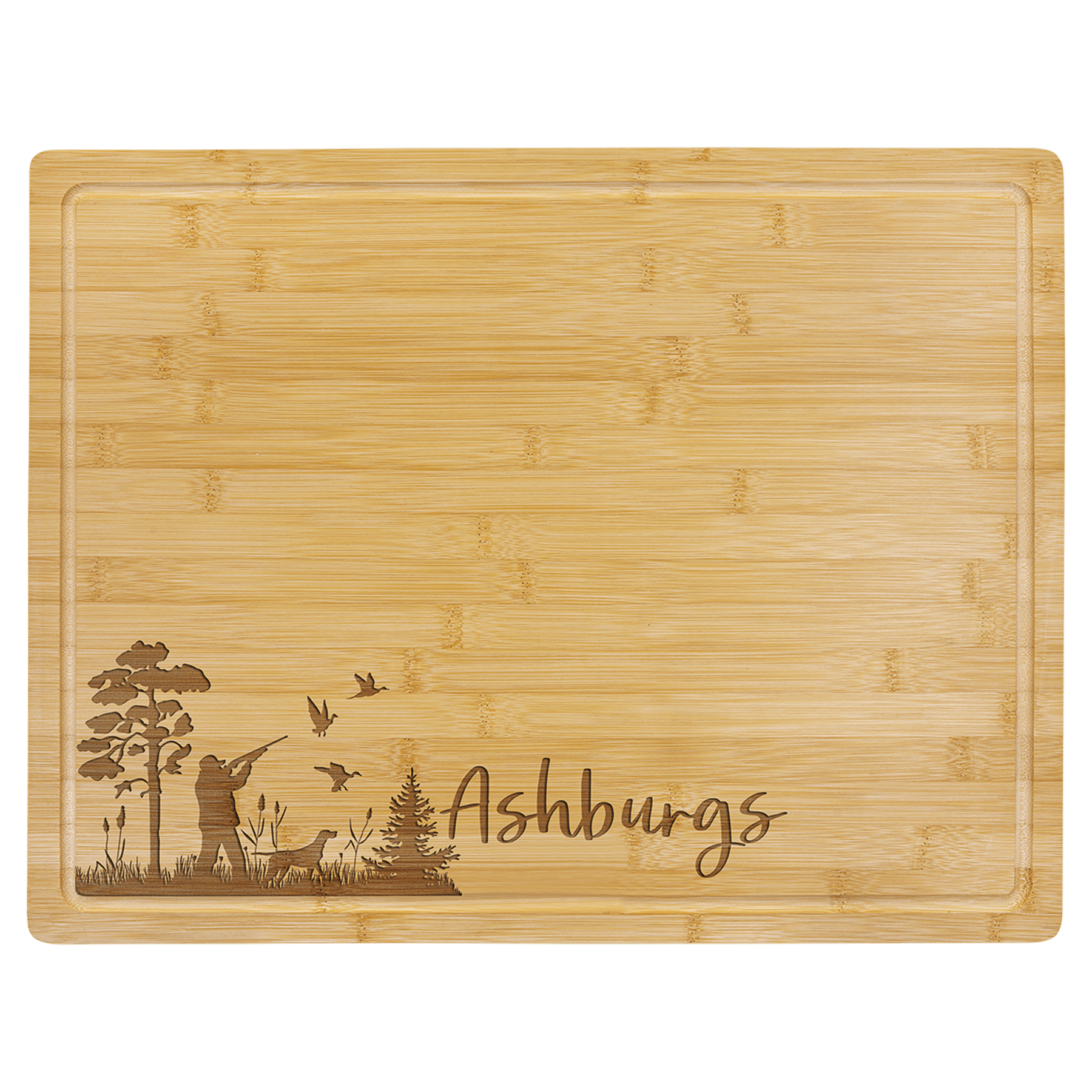 19.75" x 15" Bamboo Cutting Board with Drip Ring