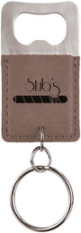 Rectangle Leatherette Bottle Opener Keychain - KCL11
