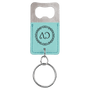 Rectangle Leatherette Bottle Opener Keychain - KCL11