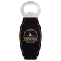Black/Gold Leatherette Bottle Opener with Magnet