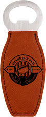 Rawhide Leatherette Bottle Opener with Magnet
