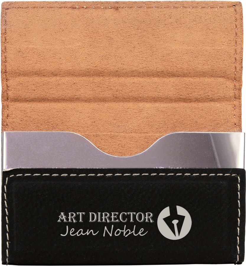 Leatherette Hard Business Card Holder - HLDR01