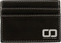 4" x 2.75" Black/Silver Leatherette Wallet Clip