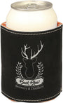 3.75" Black/Silver Leatherette Beverage Holder