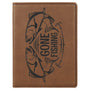 4.25" x 5.5" Dark Brown Leatherette Passport Holder