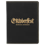 4.25" x 5.5" Black/Gold Leatherette Passport Holder
