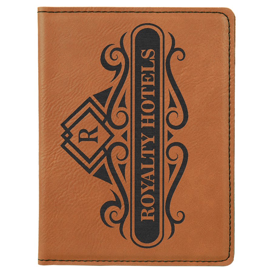4.25" x 5.5" Rawhide Leatherette Passport Holder