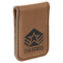 1.75" x 2.5" Dark Brown Leatherette Money Clip