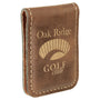 1.75" x 2.5" Rustic/Gold Leatherette Money Clip