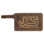 4.25" x 2.75" Rustic/Gold Leatherette Luggage Tag