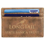 4" x 2.75" Rustic/Gold Leatherette Wallet Clip