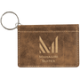 4.25" x 3" Rustic/Gold Leatherette Keychain ID Holder