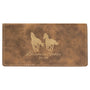 6.75" x 3.5" Rustic/Gold Leatherette Checkbook Cover