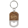Oval Leatherette Bottle Opener Keychain - KCL04