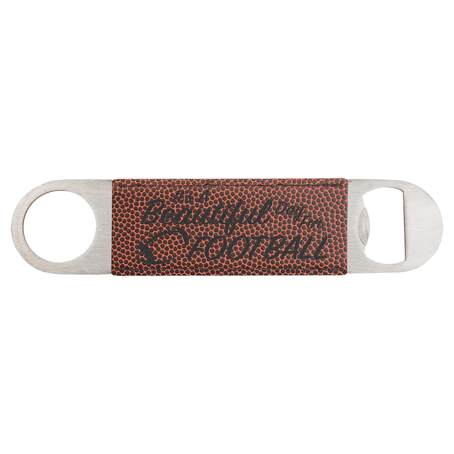 1.5" x 7" Football Leatherette Bottle Opener