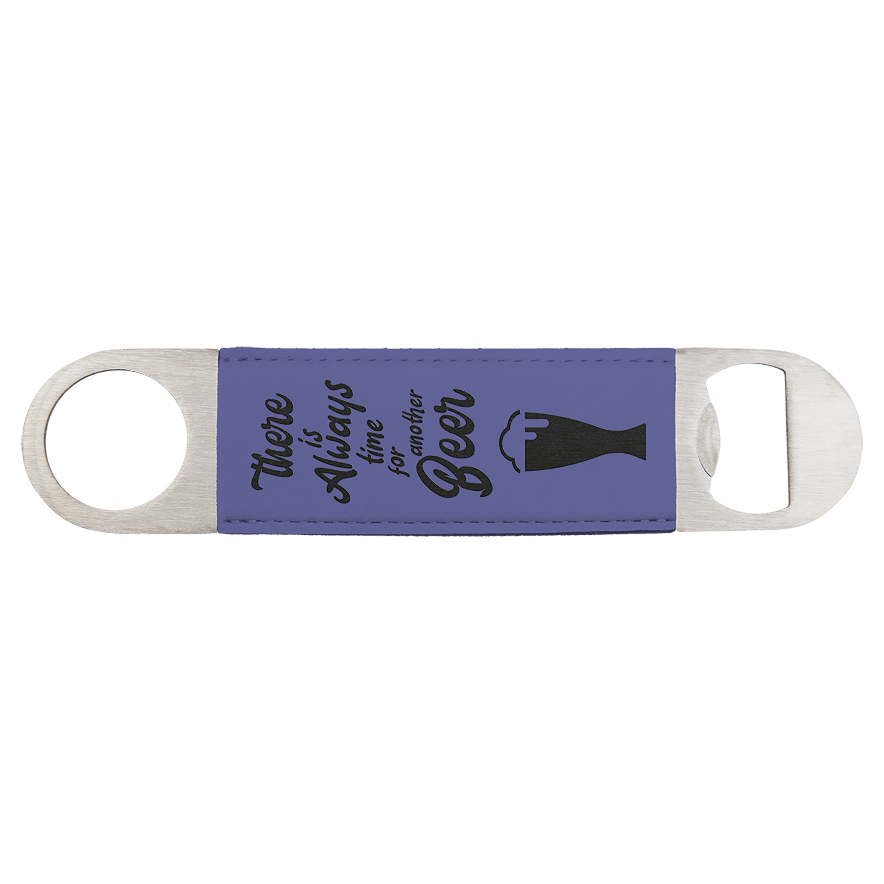 1.5" x 7" Purple Leatherette Bottle Opener