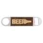 1.5" x 7" Rustic/Gold Leatherette Bottle Opener