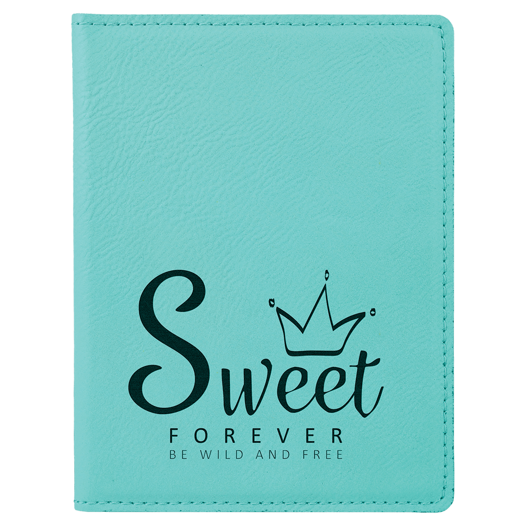 4.25" x 5.5" Teal Leatherette Passport Holder