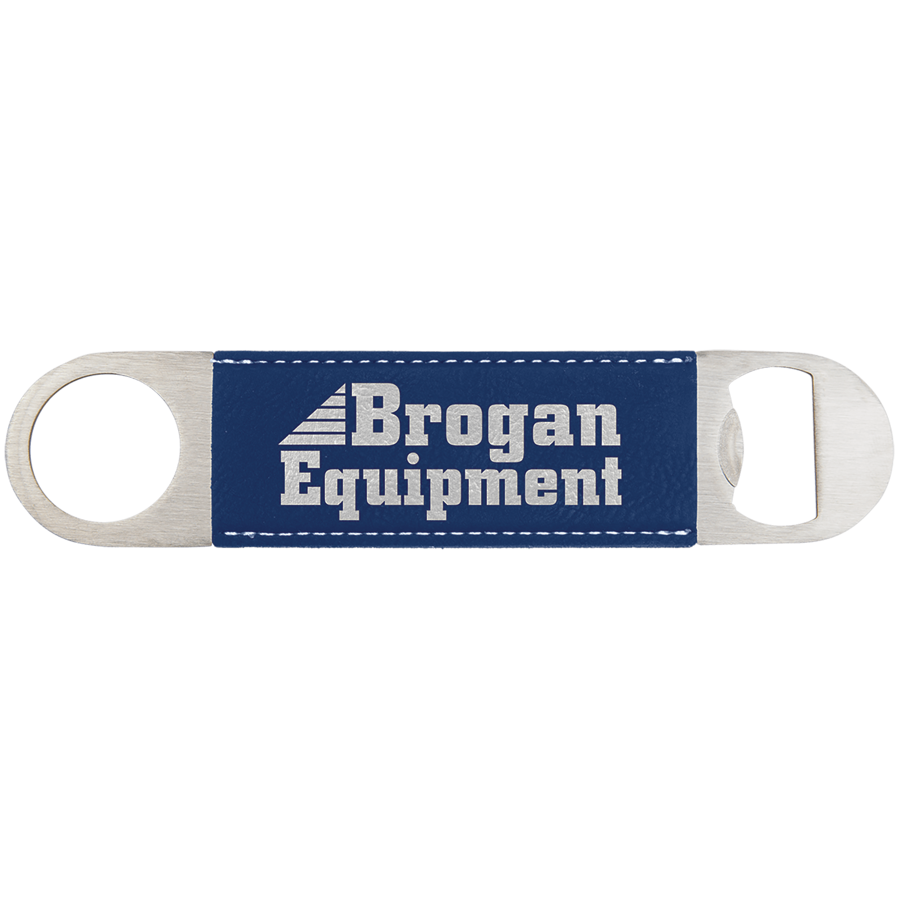1.5" x 7" Blue/Silver Leatherette Bottle Opener