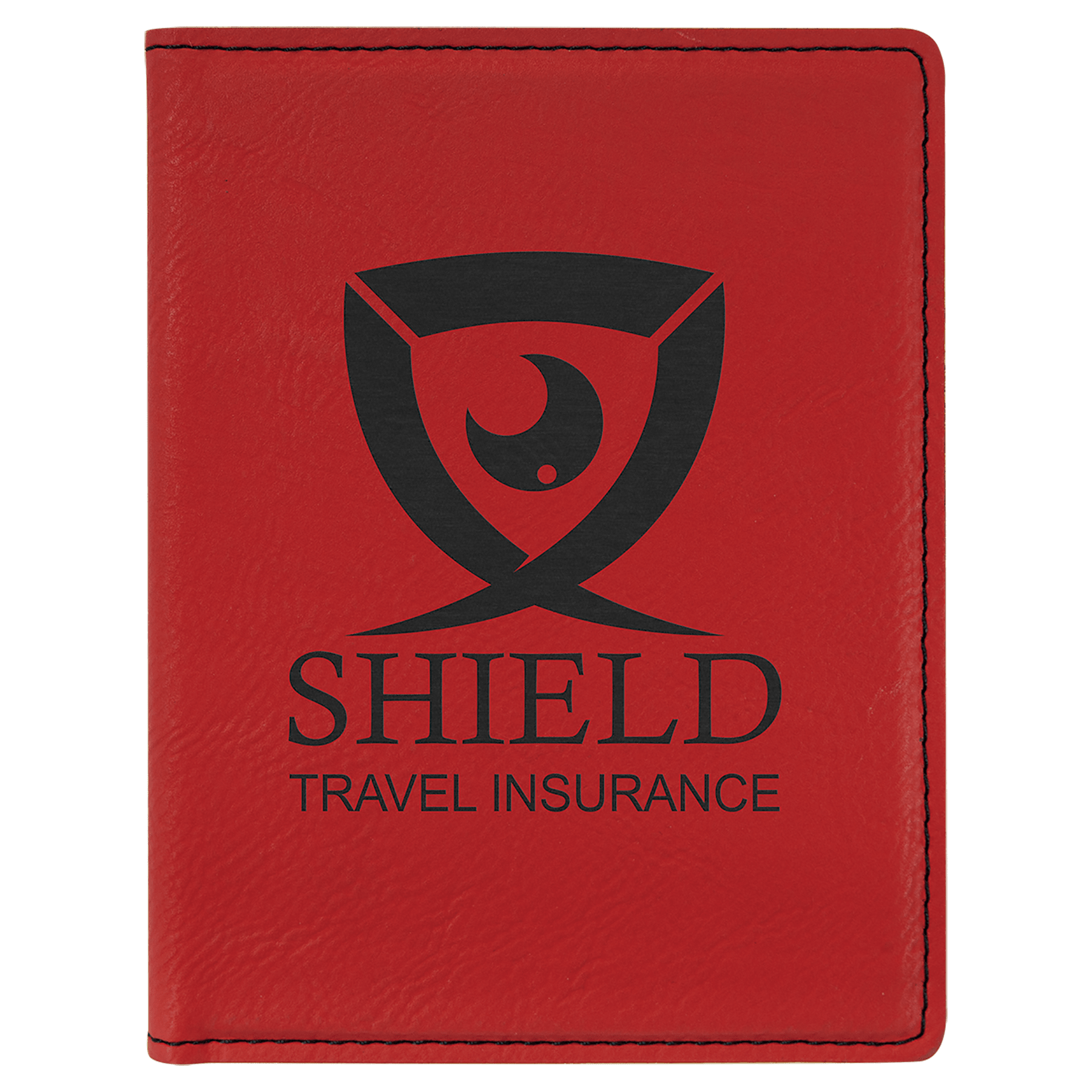 4.25" x 5.5" Red Leatherette Passport Holder