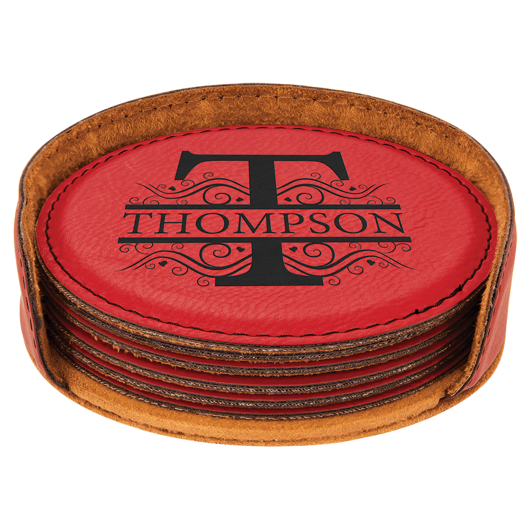 Leatherette 6 Coaster Set - CST19