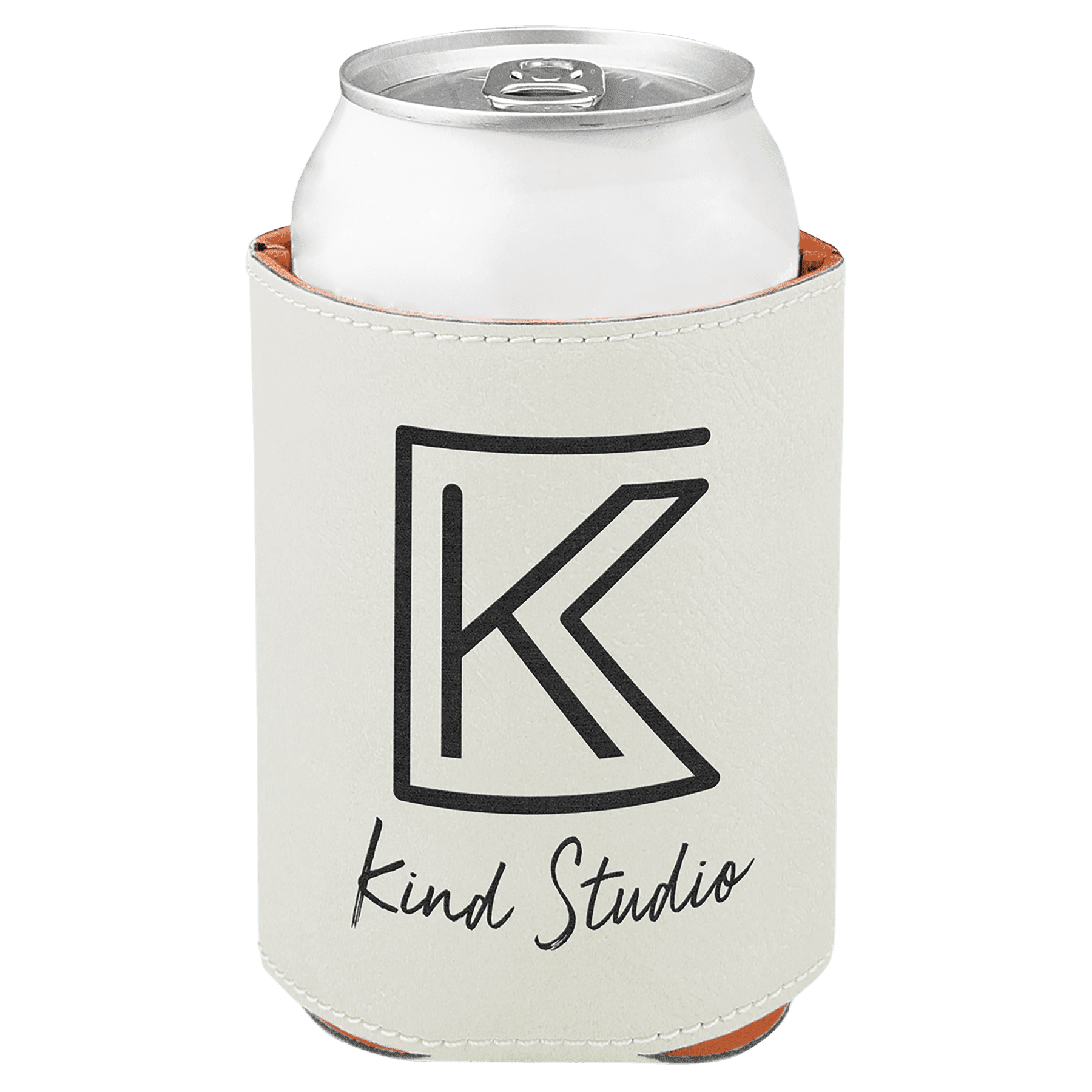 3.75" White Leatherette Beverage Holder
