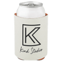 3.75" White Leatherette Beverage Holder