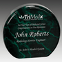 3.5" Green Marble Acrylic Circle