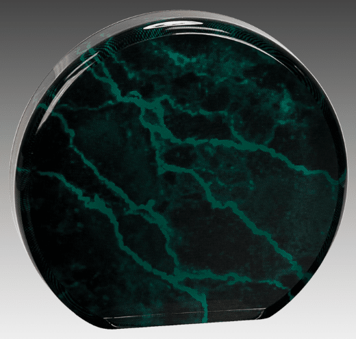 5.5" Green Marble Acrylic Circle