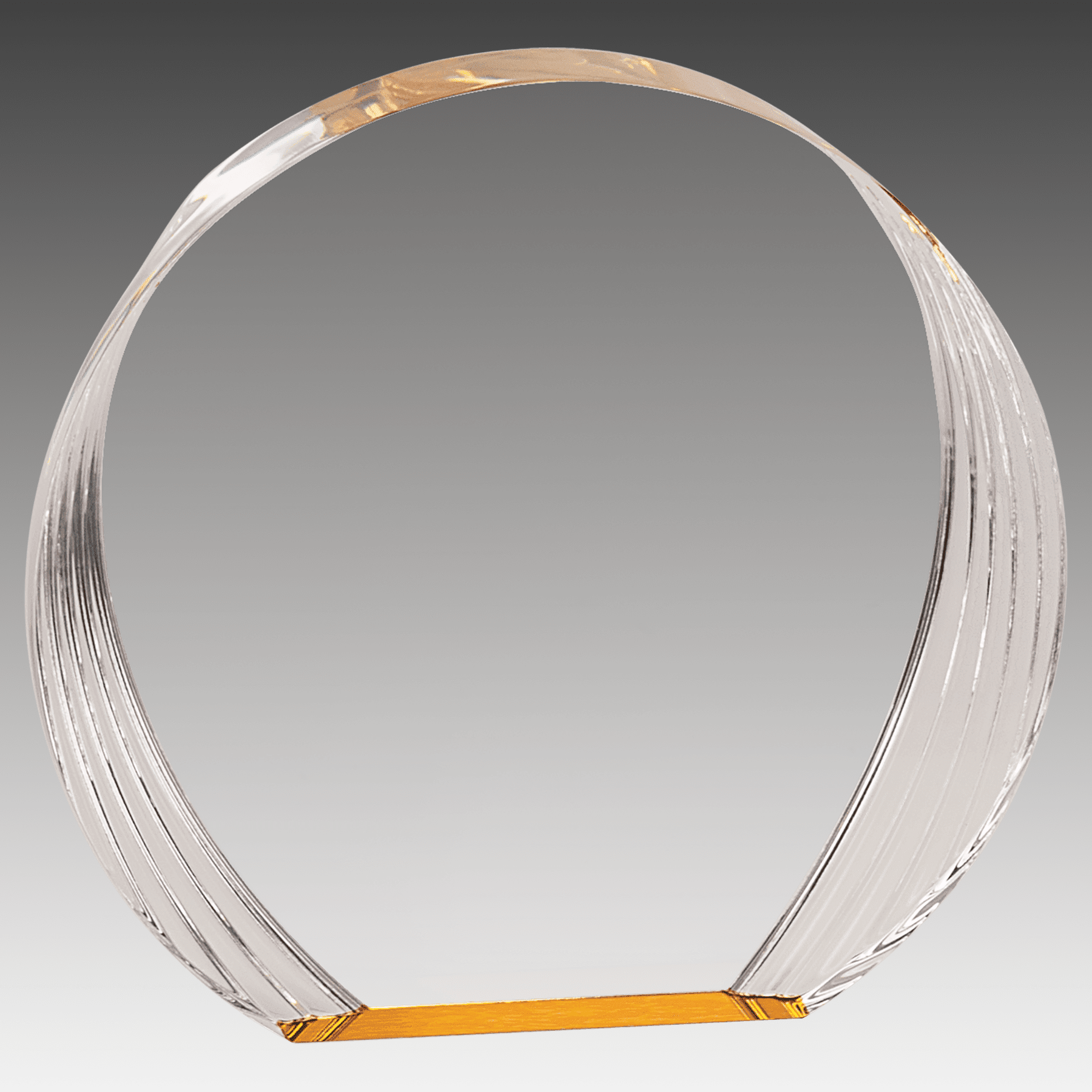 6.5" x 6" Gold Round Acrylic