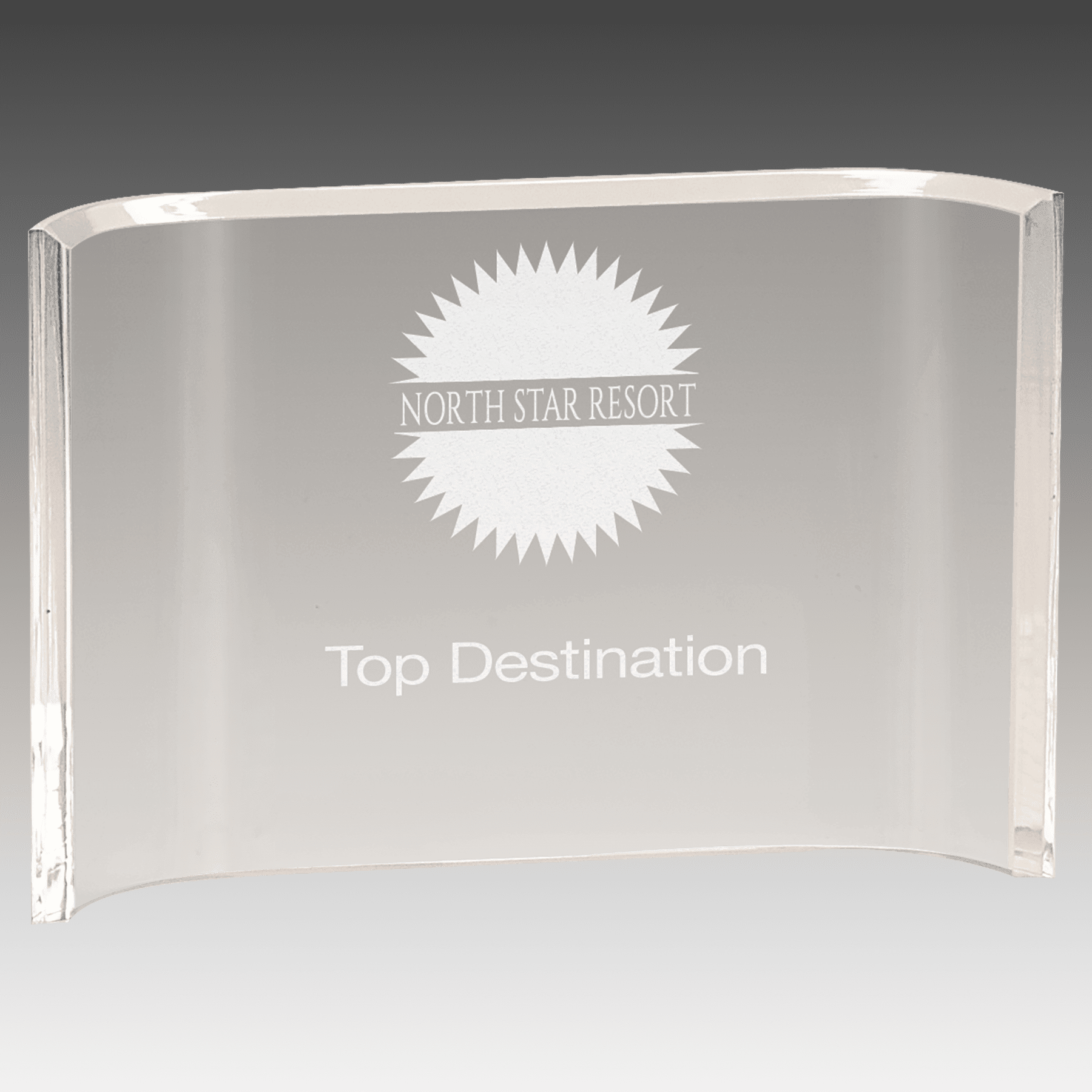 6" x 4" Clear Acrylic Crescent