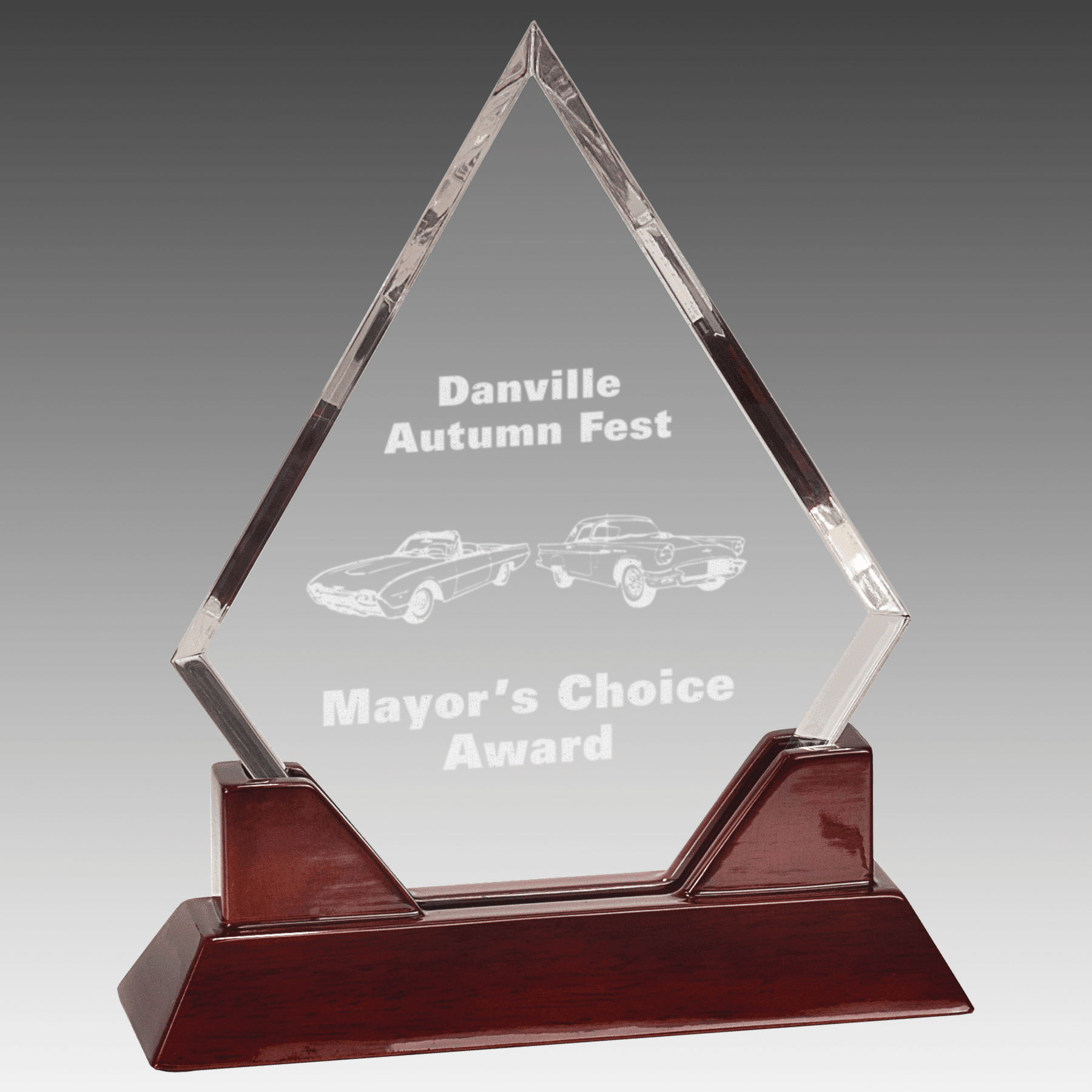 Diamond Acrylic with Rosewood Piano Finish Base - AAD01